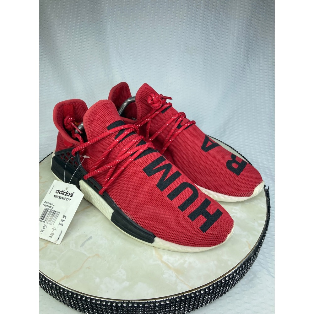 Adidas Pharrell Williams NMD Human Race Sneaker Mens 11 Red BB0616 Primeknit